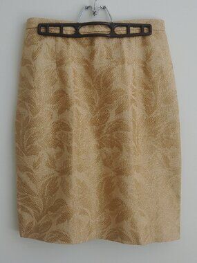 Vintage Louben made in Canada gold metallic pencil size leaf pattern size 8